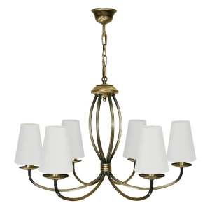 Klasyczny żyrandol do salonu KORNE 1396/W6/2S/01/Le 6-płomienny 