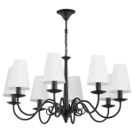 8-płomienny czarny żyrandol ASTOR 2S 1O2898 W8 CZA/2S/Le