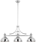 Srebrna lampa wisząca do kuchni PLANTO 11789 PT 3 NI/J 3-punktowa