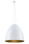 Modna biała lampa z dużym kloszem EGS XL 19025 WH/G/N 7-płomienna