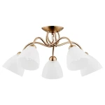 Klasyczna lampa sufitowa ze szklanymi kloszami AMERILO PATYNA 123755/AA 5-punktowa