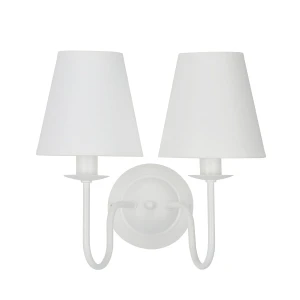 Biały klasyczny kinkiet z abażurami GOLDSUN AB 1339G/26/01