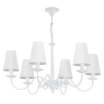 Biały klasyczny żyrandol z abażurami ASTOR 2S 1O2896 W6 BIA/2S/Le