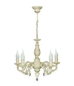 Prowansalski żyrandol z kryształami do salonu VIOLA KRYSZTAŁ O3005 W5 AB/K/Le 5-ramienny