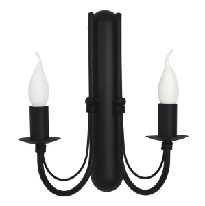 ROMANOS 12046/27 czarny kinkiet podwójny świecznik