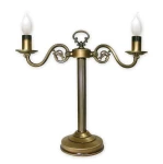 Świecznikowa lampka stołowa do salonu PŁOMYK BIS 1388/L2/Le 2-ramienna 
