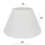 ABAŻUR do lampy stożek 4S-E27 biały 15/30 wys 16 