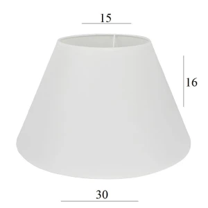 ABAŻUR do lampy stożek 4S-E27 biały 15/30 wys 16 