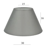 ABAŻUR do lampki stożek 4S-E27 szary 15/30 wys 16 