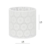Abażur do lampy walec 1W koronkowy 15/15