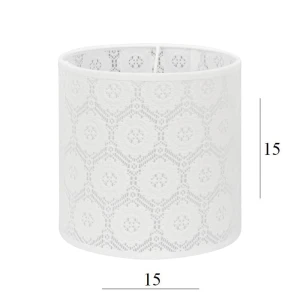 Abażur do lampy walec 1W koronkowy 15/15