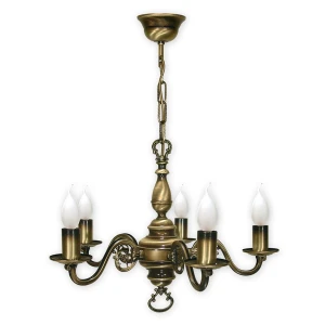 Żyrandol świecznikowy do pokoju PŁOMYK BIS 1385/W5/Le