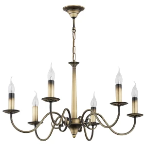 Żyrandol świecznikowy patynowany ASTOR 1O2896 W6 PAT/Le 6-płomienny