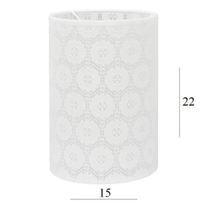 Abażur do lampki walec 2W-E27 koronka 15/22