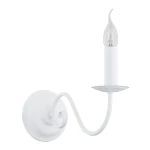 Biały kinkiet świecznikowy do sypialni ASTOR 1O2890 K1 BIA/Le 