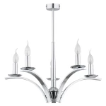 5-płomienny chromowany żyrandol świecznikowy KAPRIS 1O2865 W5 CH/Le