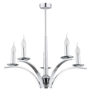 5-płomienny chromowany żyrandol świecznikowy KAPRIS 1O2865 W5 CH/Le
