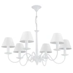 Biała lampa wisząca do salonu ASTOR 1S 1O2896 W6 BIA/1S/Le