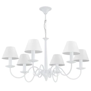 Biała lampa wisząca do salonu ASTOR 1S 1O2896 W6 BIA/1S/Le