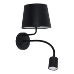 Podwójny czarny kinkiet do sypialni led MAJKA BLACK 12537/TK