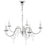 Żyrandol świecznikowy z kryształkami VELEA 1O1955 CH/Le 5-płomienny