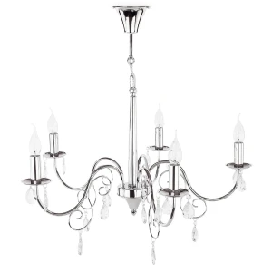 Żyrandol świecznikowy z kryształkami VELEA 1O1955 CH/Le 5-płomienny