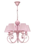 Różowy żyrandol do pokoju LIVA 1386/R/32/L 5-płomienny